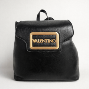 Mochila Valentino Negra para Mujer VBS8FV22 – Logo Dorado