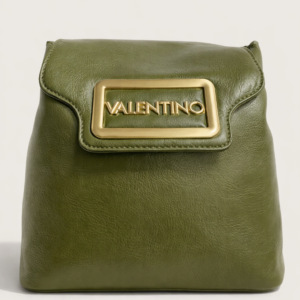 Mochila Valentino Verde para Mujer VBS8FV22 – Logo Dorado