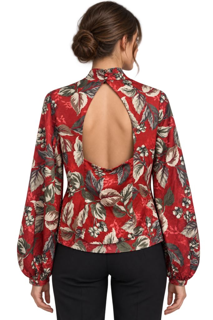 Blusa estampada roja Guess