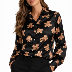 Camisa Negra Estampado Ositos – Brave Soul