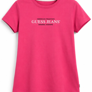 Guess camiseta fucsia mujer logo