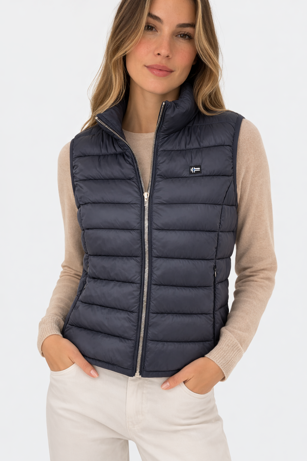 Norway chaleco acolchado negro mujer
