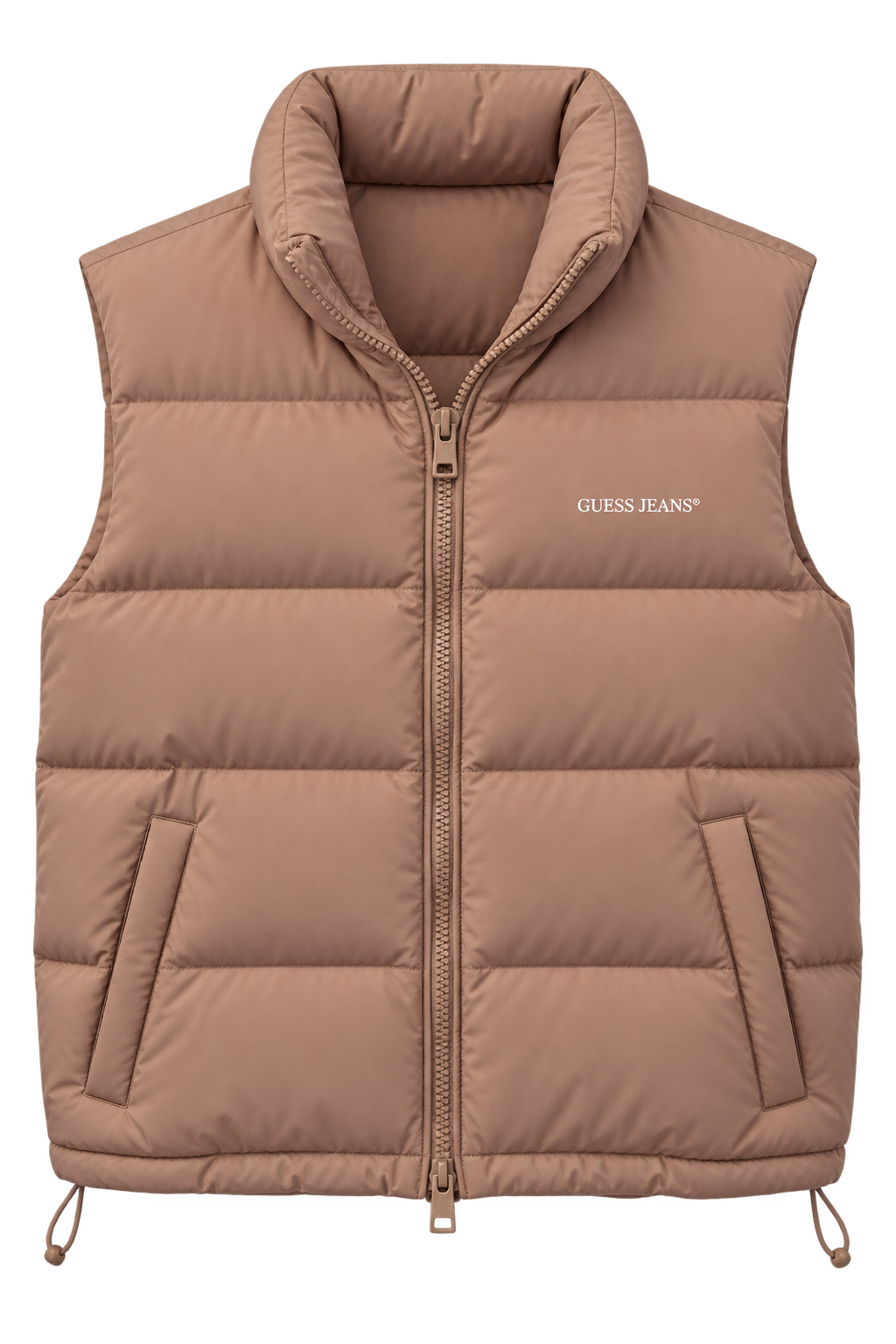 Chaleco acolchado beige mujer GUESS Jeans - Imagen 2