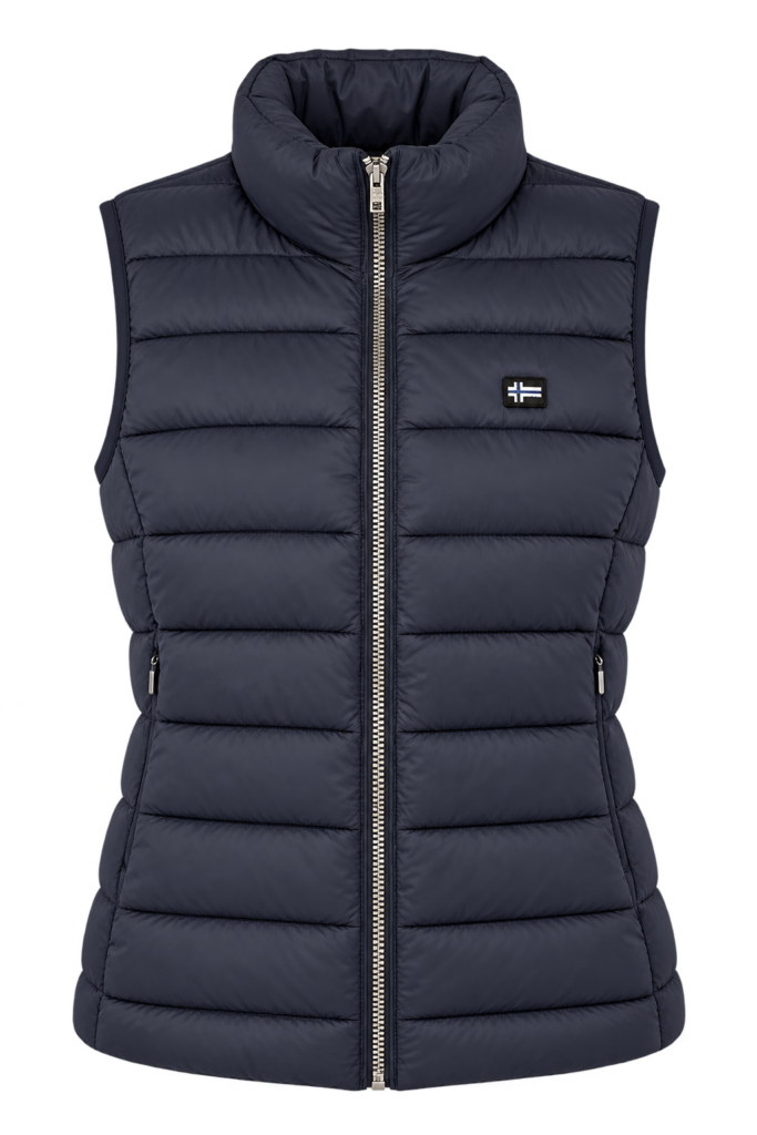 Norway chaleco acolchado negro mujer