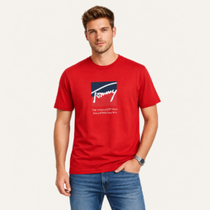 Camiseta Tommy Hilfiger roja para hombre