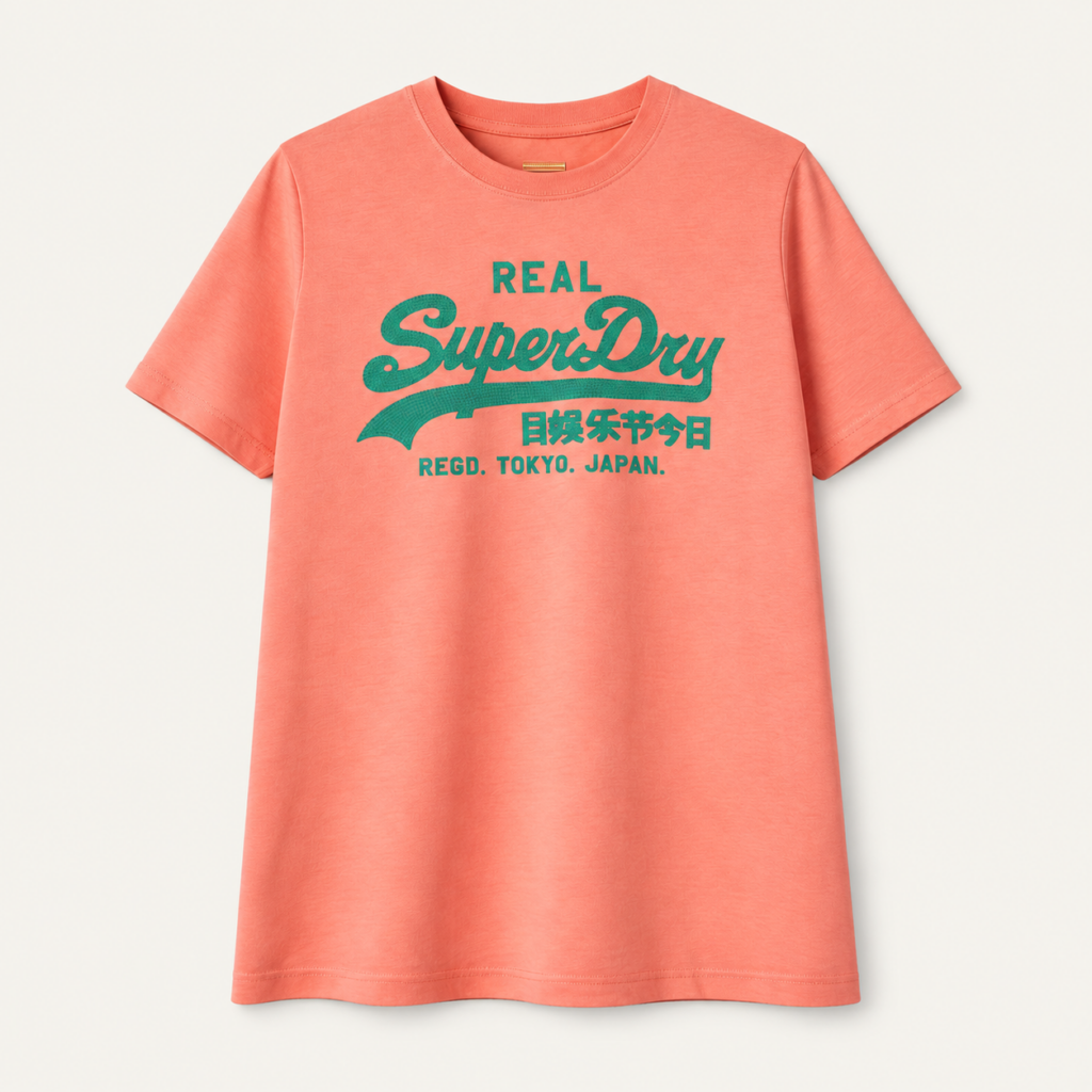 Camiseta Superdry rosa para mujer