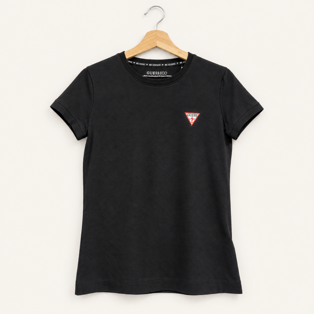 Camiseta Guess negra básica para mujer