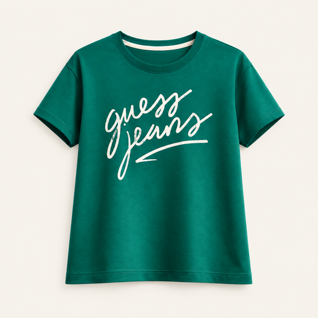 Camiseta Guess verde para mujer