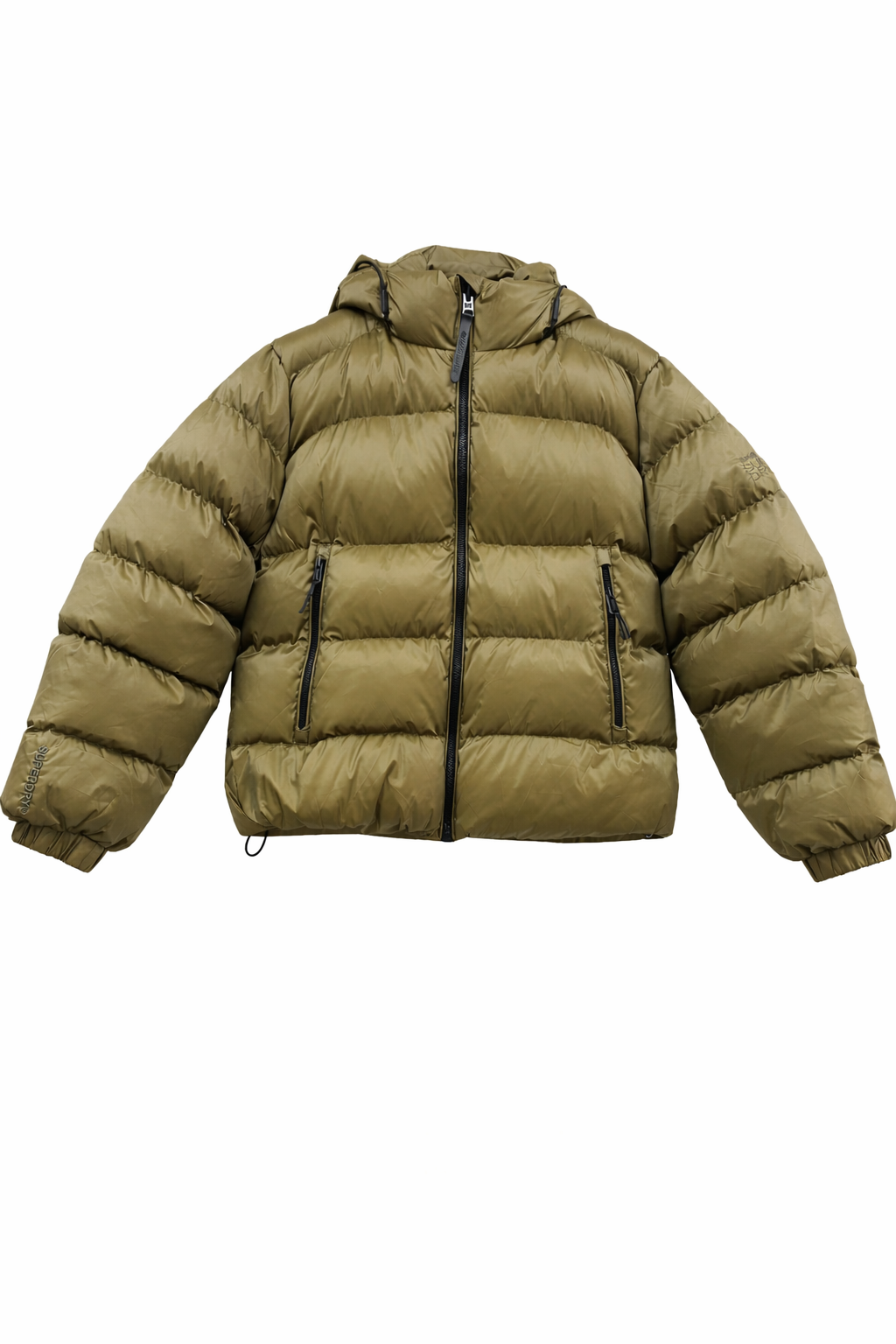 Chaqueta acolchada Superdry con capucha color caqui - Imagen 2
