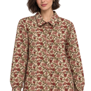 Camisa Floral Beige Amélie Amour Mujer
