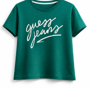Guess camiseta verde mujer logo