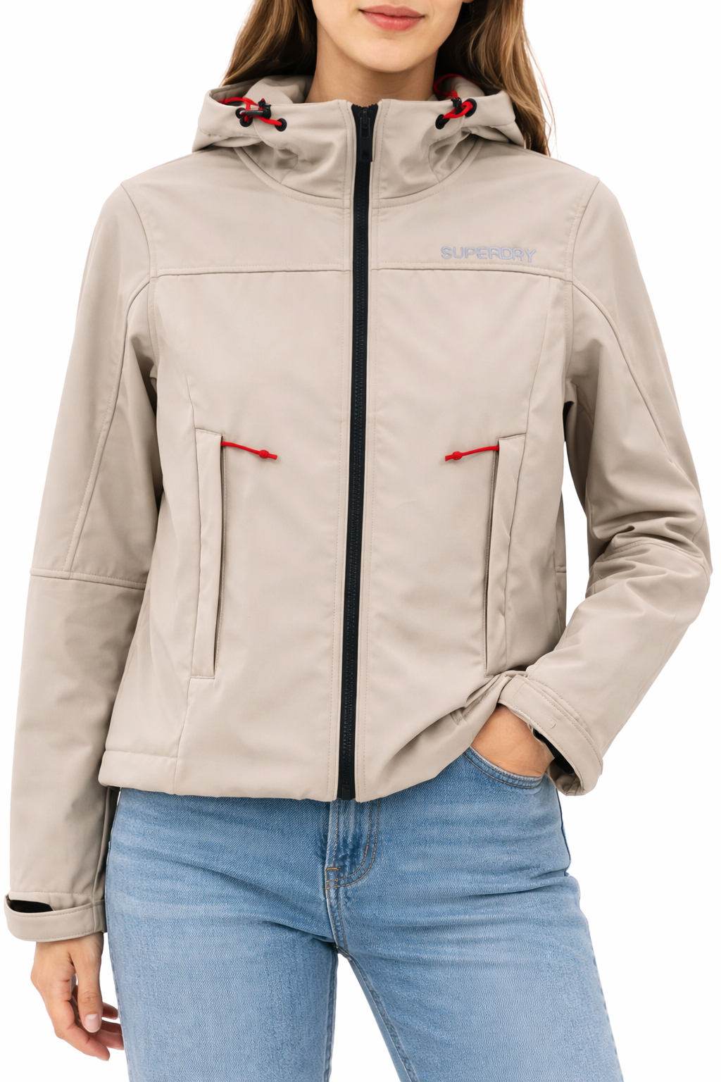 Cortavientos beige mujer Superdry