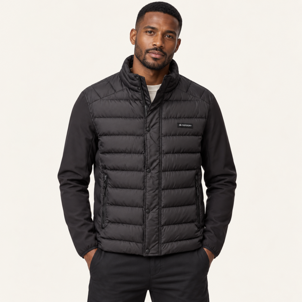 Chaqueta cortavientos Superdry de hombre negra