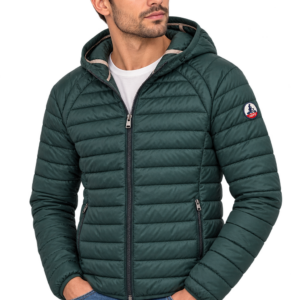Chaqueta JOTT Hombre Verde Oscuro Acolchada Ligera con Capucha