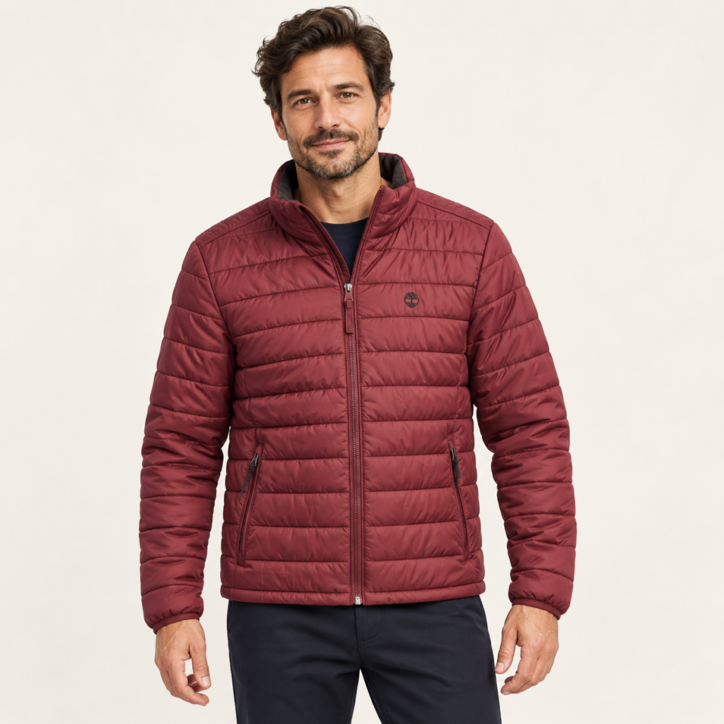 Chaqueta acolchada Timberland de hombre en burdeos