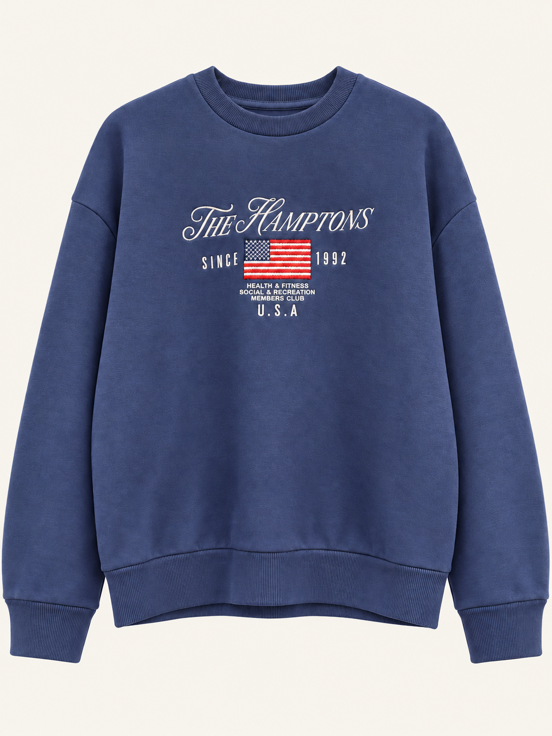 Sudadera Brave Soul azul marino The Hamptons con bordado frontal - Imagen 2