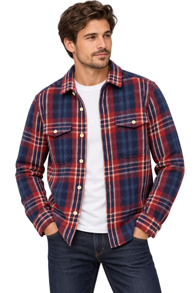 Camisa Superdry de Cuadros Rojos y Azules para Hombre