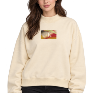 Sudadera Calvin Klein Jeans Amarilla con Estampado Multicolor
